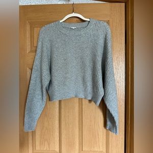 Garage gray cropped sweater